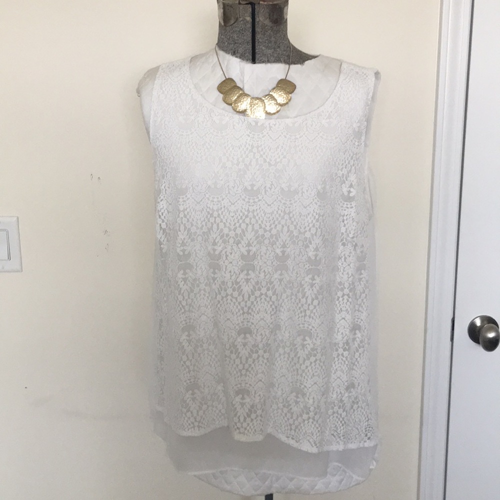Women’s Lace Sleeveless Blouse, size XL